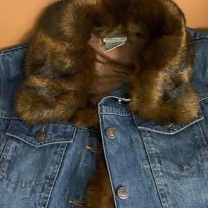 St. John’s Bay Denim and Fur Vest